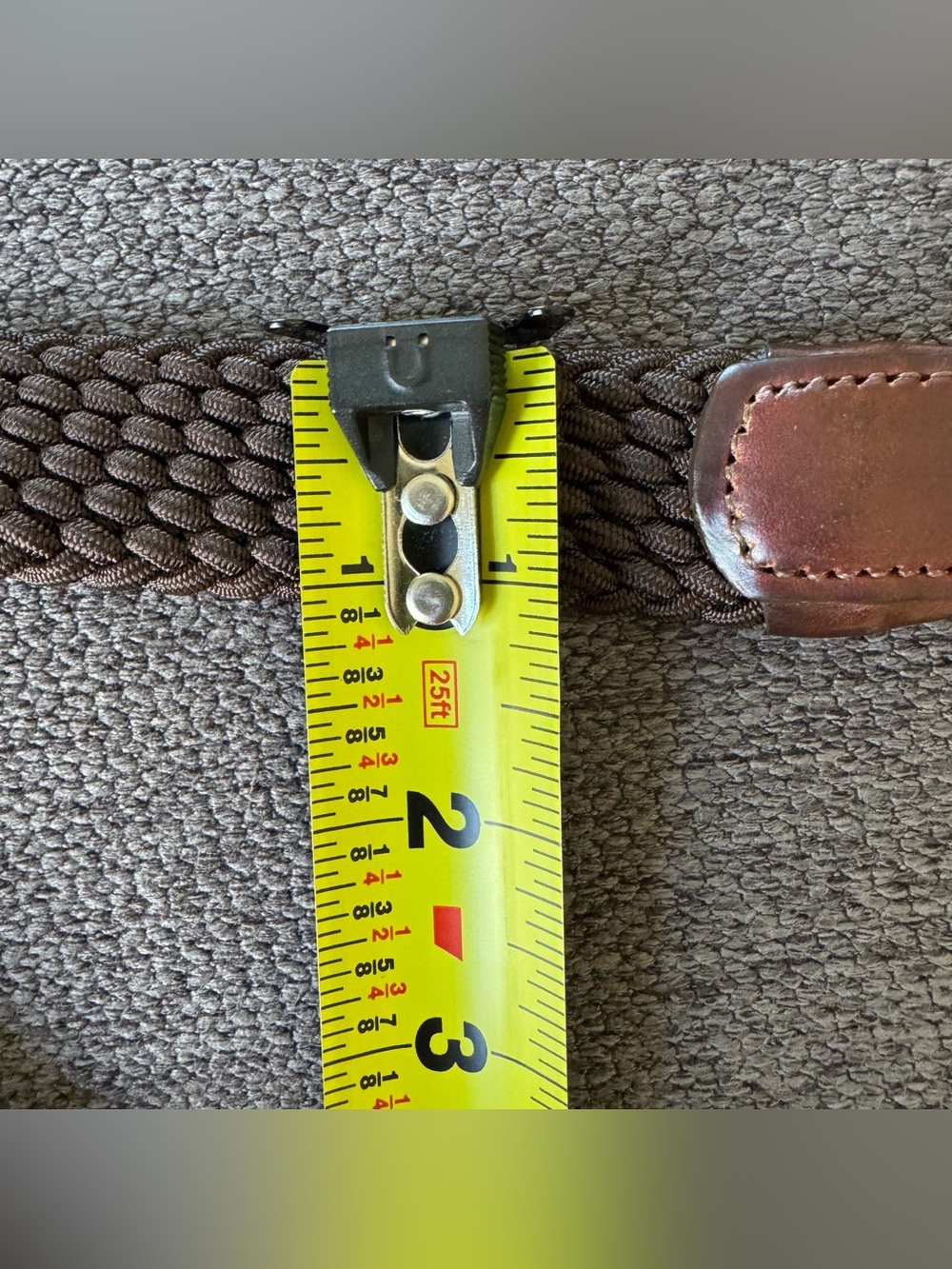 VTG Orvis Braided Brown Belt Leather Trim Brass Buckle Classic Business USA 36 - Picture 9 of 9